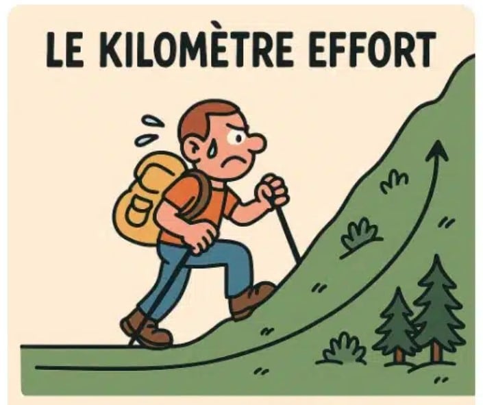 Le kilomètre effort, c’est quoi ? C’est un moyen très simple de comparer (théoriquement) des randonnées avec et sans dénivelé et d’apprécier leur difficulté et leur durée.  
Cet article propose une méthode simple pour calculer le kilomètre effort. Si vous souhaitez aller plus loin, c'est possible.